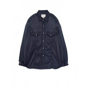 NEW NICHOLAS DALEY men's western shirt in navy